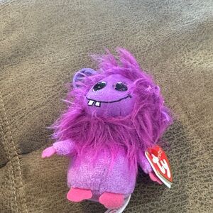 Ty Purple Furry Monster Plush